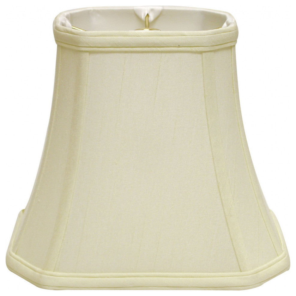 18" Ivory Slanted Rectangle Bell Monay Shantung Lampshade