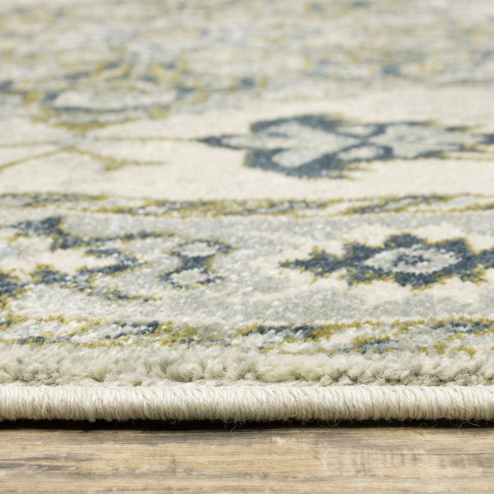 Bastian Oriental Medallion Indoor Area Rug, Ivory, 9'10"x12'10"
