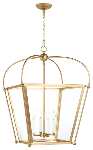 Charleston Medium Four Light Foyer, Satin Brass