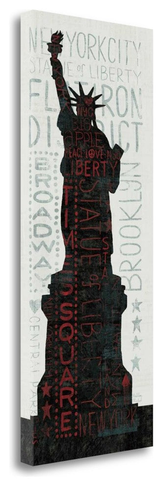 "Statue Of Liberty - Red" By Michael Mullan, Giclee Print on Gallery Wrap Canvas