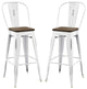 Promenade Bar Stool Metal Set of 2-White