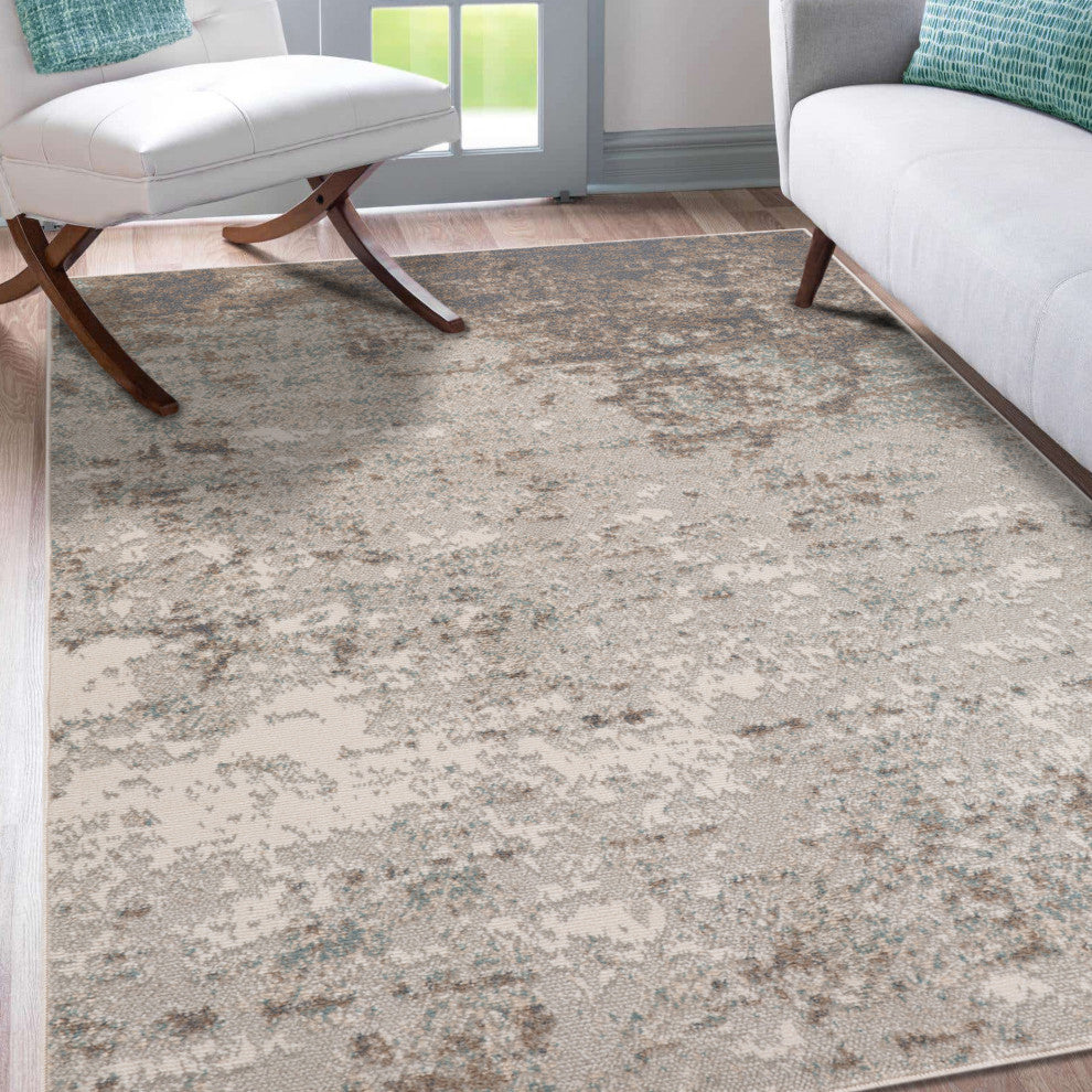 Alpine Amira Area Rug, Gray, 5'3" x 7'6", Abstract