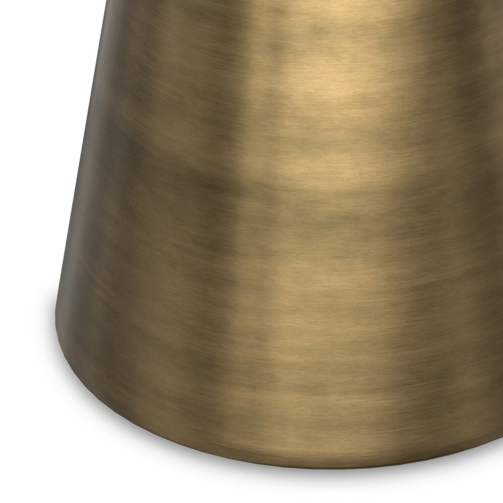 Leyla Side Table, Antique Brass