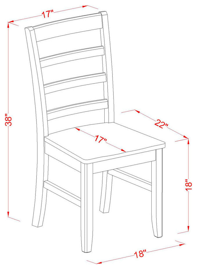 5 Pc Small Kitchen Table Set -Kitchen Table And 4 Dinette Chairs