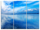 "Sunset Blue Panoramic Landscape" Metal Wall Art, 3 Panels, 36"x28"