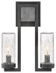 Hinkley Sawyer Small Wall Mount Lantern, Aged Zinc