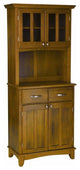 Homestyles Buffet of Buffets Wood Buffet with Hutch in Brown