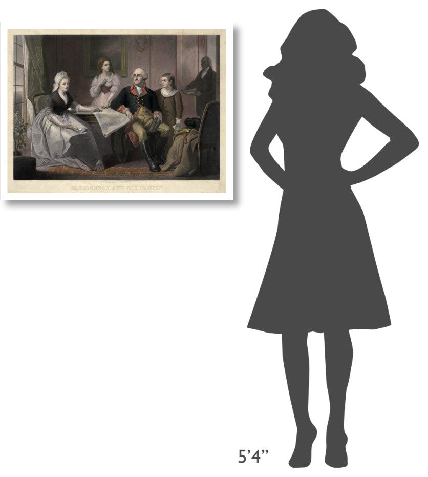 "Washington and His Family" Digital Paper Print by William Sartain, 34"x26"