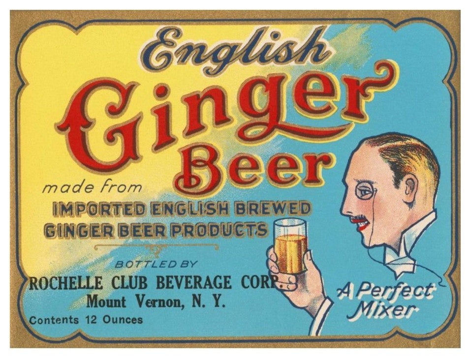 "English Ginger Beer" Digital Paper Print by Vintage Booze Labels, 24"x19"