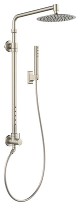 Atlantis 10-in Rain Showerhead Shower with 5-Body Jets and Handshower, Brushed Nickel, 2.5gpm