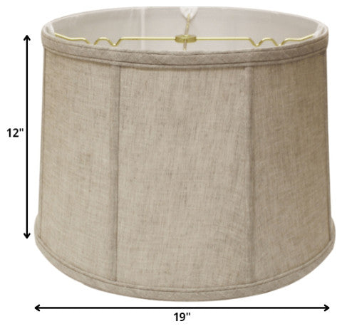 19" Cream Throwback Drum Linen Lampshade
