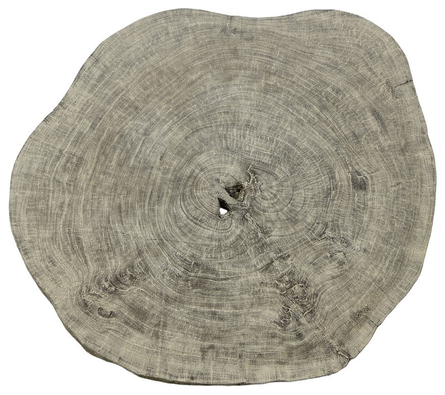 Floating Coffee Table with Black Legs, Gray Stone, Size Varies