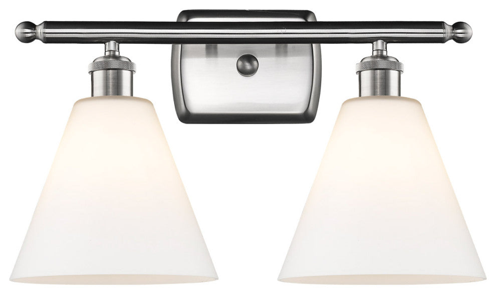 Innovations 516-2W-SN-GBC-81-LED 2 Light Bath Vanity Light, Brushed Satin Nickel