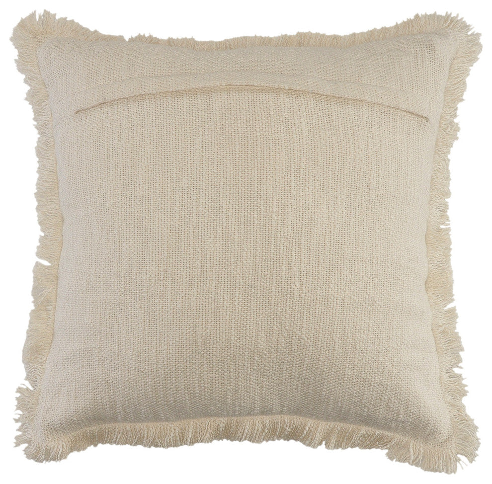Solid Fringe Throw Pillow