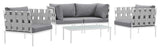Harmony 5-Piece Outdoor Patio Aluminum Sectional Sofa Set