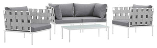 Harmony 5-Piece Outdoor Patio Aluminum Sectional Sofa Set