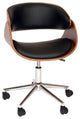 Armen Living Julian Modern Faux Leather Office Chair in Black