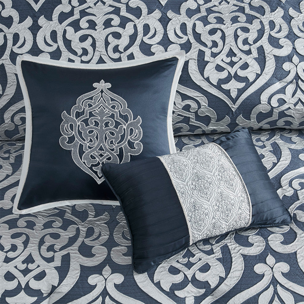 Madison Park Odette 8 Piece Jacquard Comforter Set