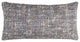 Blue Gray Metallic Nubby Textured Lumbar Pillow