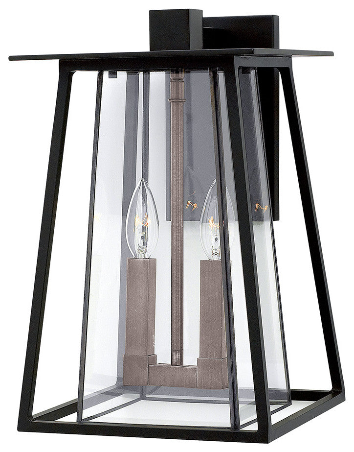 Hinkley Walker Medium Wall Mount Lantern, Black