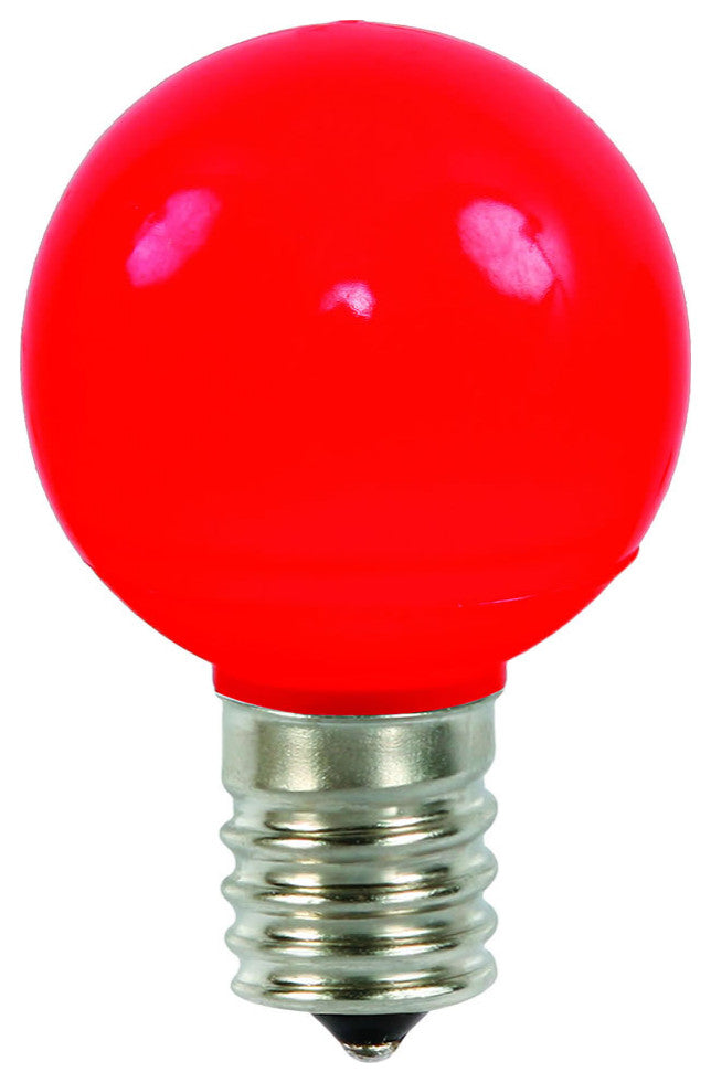 Vickerman xLEDCG53-25 G50 Red Ceramic LED Replacement Bulb, Pack of 25