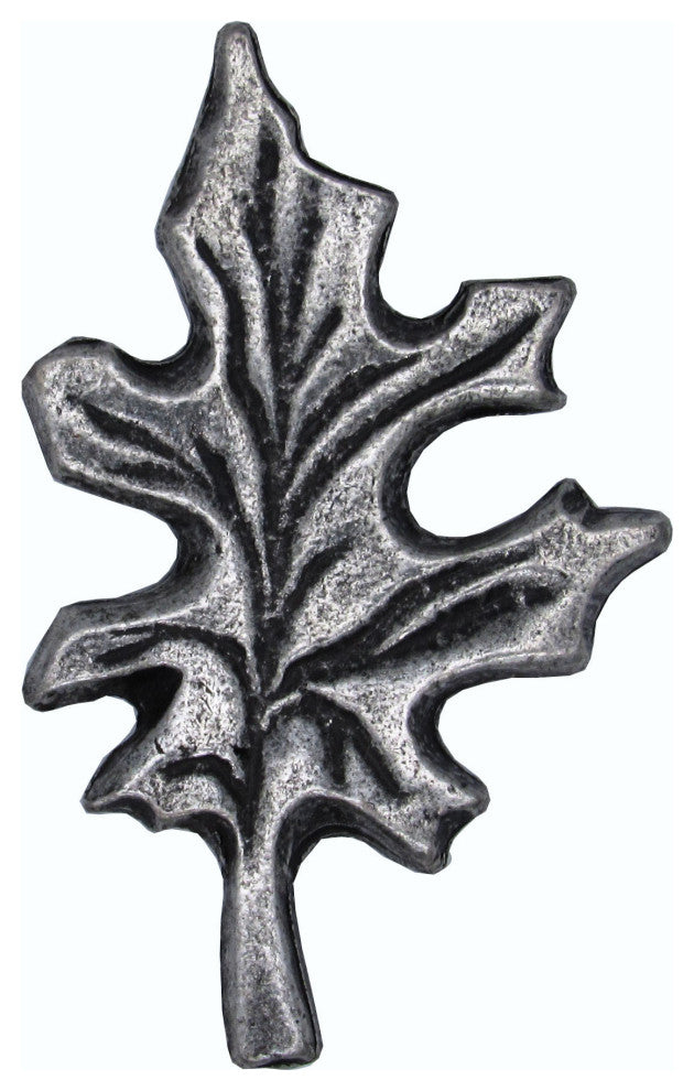 Oak Leaf Cabinet Knob, Pewter