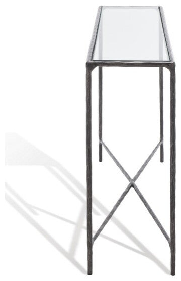 Safavieh Couture Jessa Forged Metal Rectangle Console Table, Black