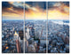 "Aerial View of NYC Skyscrapers" Photo Metal Wall Art, 3 Panels, 36"x28"