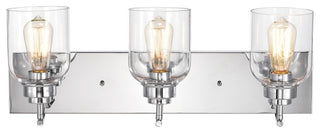 Chloe Lighting Thierry Transitional 3 Light Chrome Bath Vanity Fixture 24" Wide