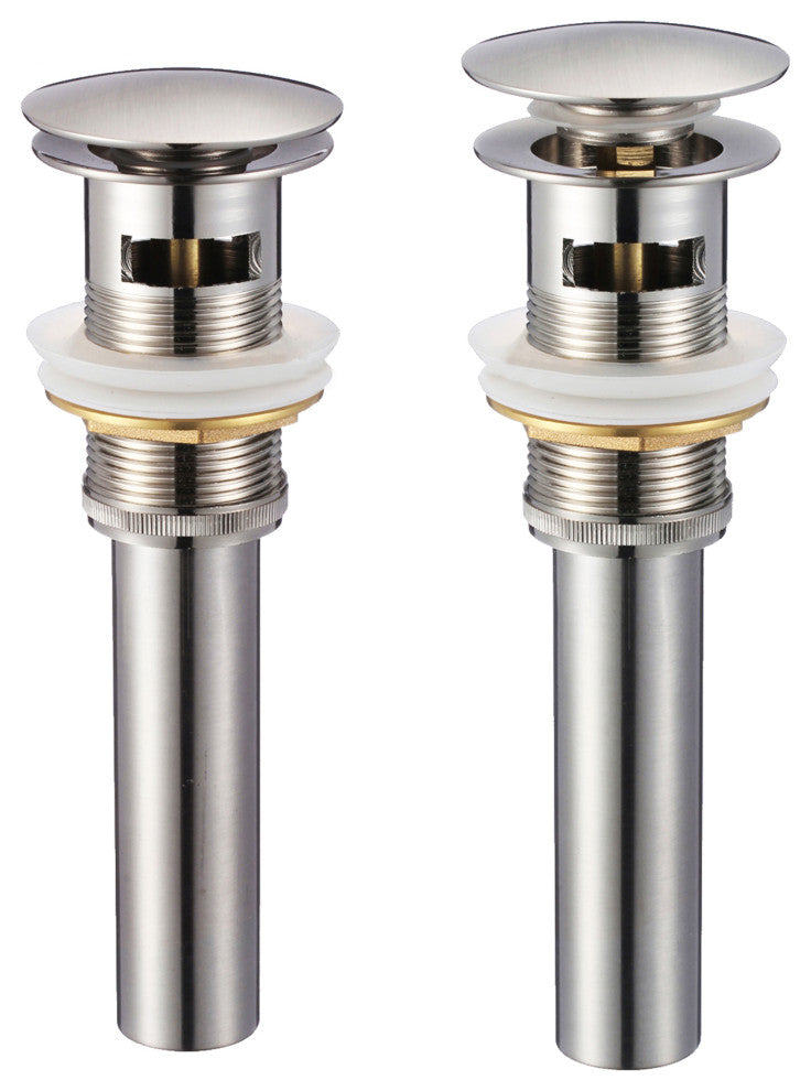 Porcelain Vessel Sink and Faucet Set, Brushed Nickel