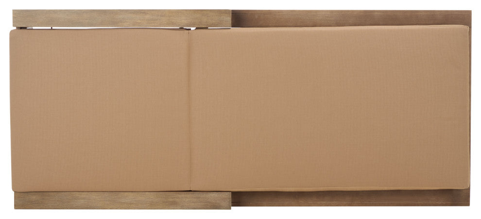 Safavieh Couture Lanai Wood Chaise Lounge Chair, Natural/Brown