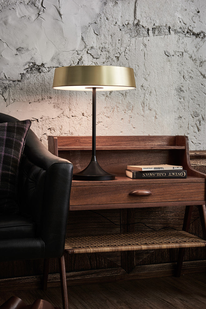 China LED Table Lamp, Matte Brass
