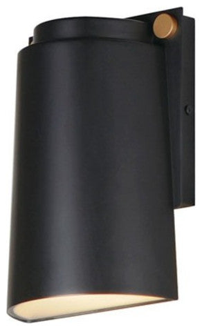 Maxim 42122 Rivet 10" Tall LED Wall Sconce - Black / Antique Brass