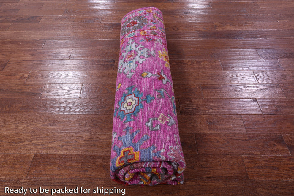 Hand-Knotted Turkish Oushak Wool Rug 8' 2" X 10' 2" - Q15954