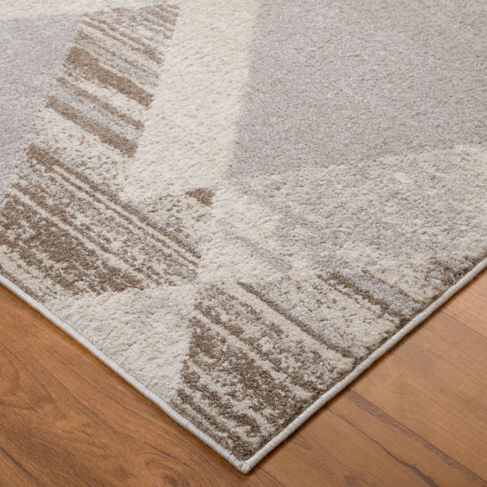 Kayden R39NR Modern/Scandinavian Rug, Beige/Brown, 4'x6'