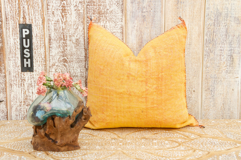 Amala Moroccan Silk Rug Pillow