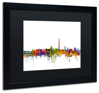 "Washington, DC Skyline II" Matted Framed Canvas Art by Michael Tompsett