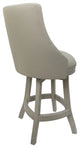 Swivel Bellissima Wood Stool, Ocean Beige Vinyl, Et, 26"