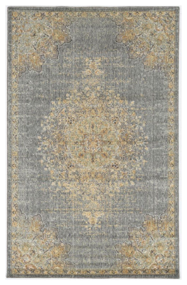 KAS Ria 6825 Slate Gray Elegance Area Rug, 7'7"x10' 10"