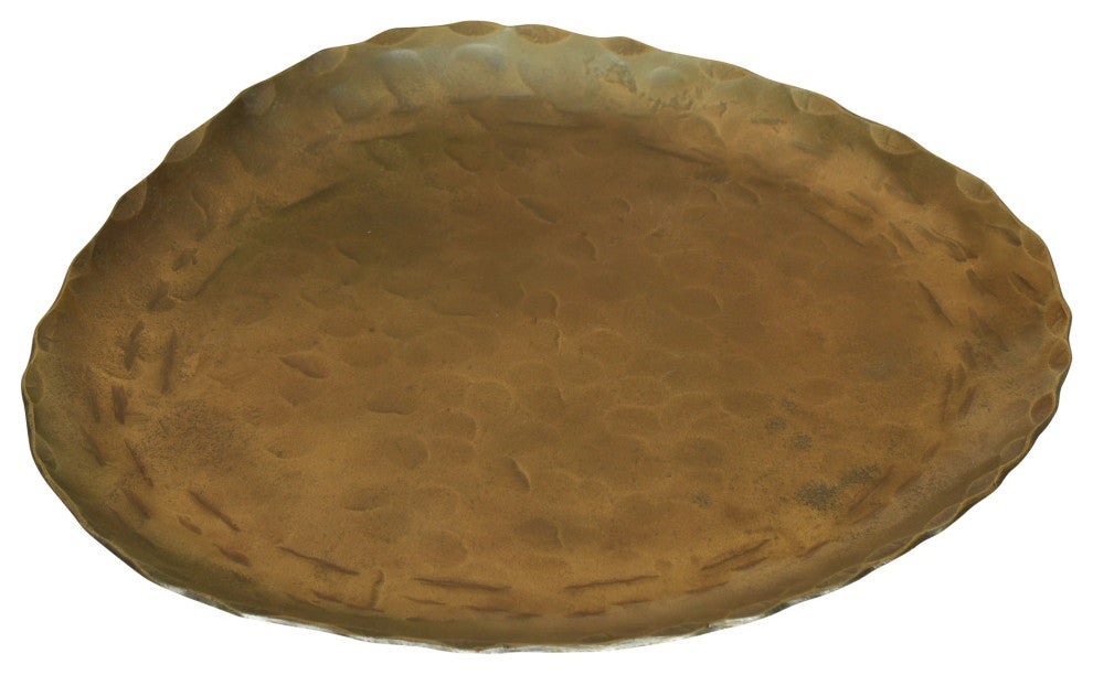 Hammered Metal Decorative Plate