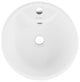 Monaco Circular Basin Pedestal Sink, Matte White