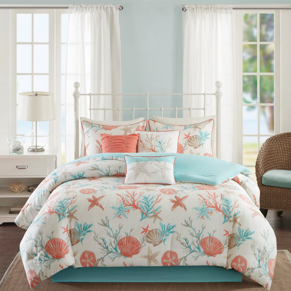 Madison Park Sateen Printed 7-Piece Comforter Set, California King