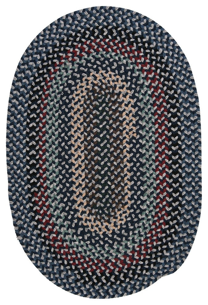 Colonial Mills Boston Common BC52 Winter Blues Traditional Area Rug, Oval 2'x8'