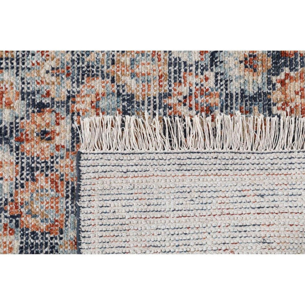 Palace Floral Area Rug, Navy, 2'6"x8'