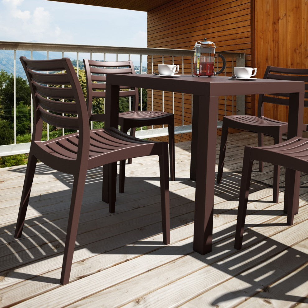 Compamia Ares Square Dining Table, Brown