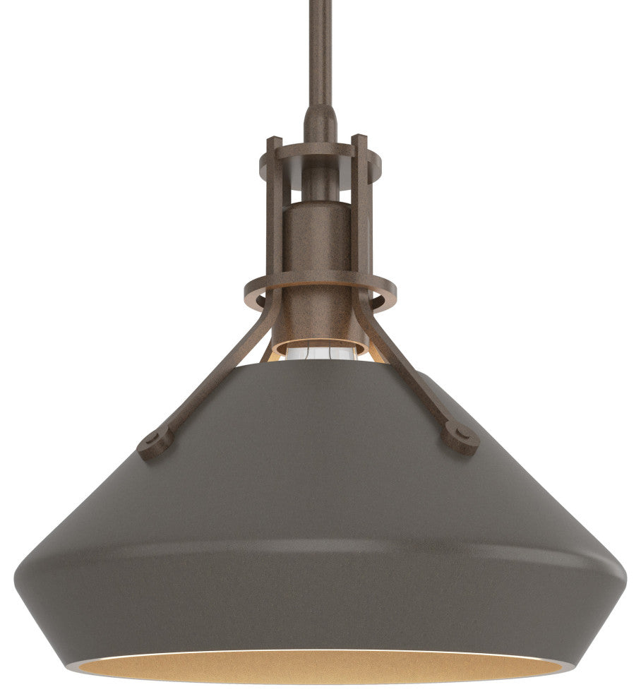 Henry with Chamfer Pendant, Bronze, Dark Smoke Accents