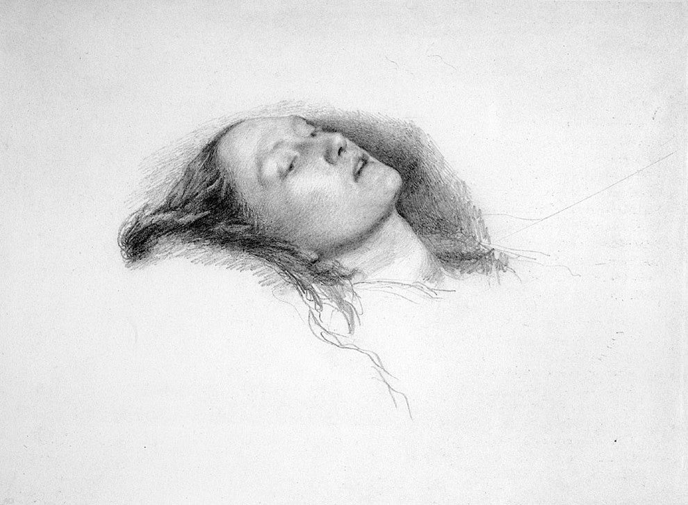 Sir Everett Millais Ophelia, study