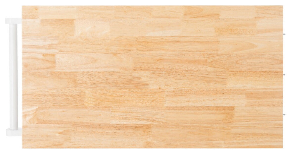 Safavieh Locklyn 1 Door 2 Drawer 2 Shelf Cart, White/Natural