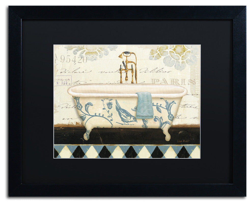 'Marche de Fleurs Bath II' Matted Framed Canvas Art by Lisa Audit