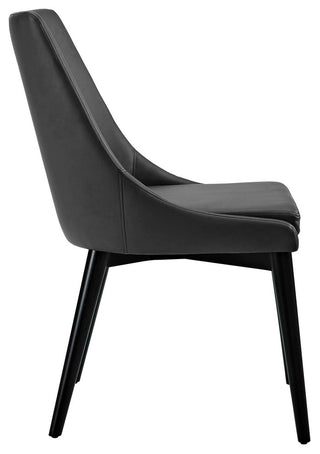 Modern Black Viscount Vinyl Dining Chair